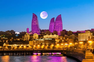 Bakú es la ciudad principal de Azerbaiyán