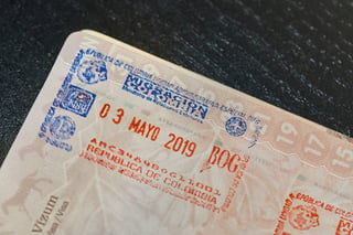 Kolumbianischer Passstempel