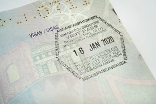 Stamp Of The Singapore Border Authorities On A Passport