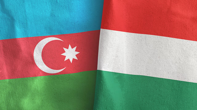 Azerbaijan Flag With Hungary Flag